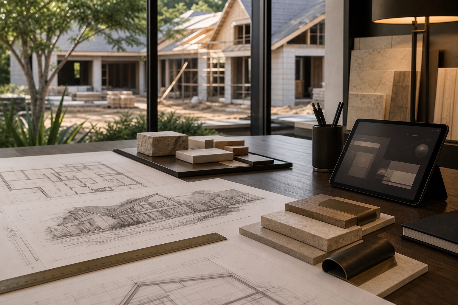 Residential technology plans coordinated with architectural finishes